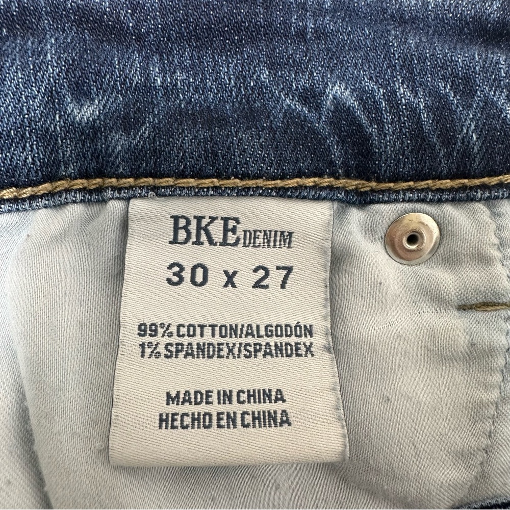 BKE Women’s Blue Cotton Curvy Fit High Rise Skinny Pants Jeans Size 30 - Picture 5 of 10